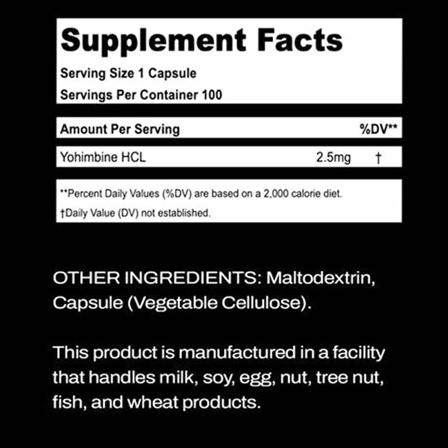 Yohimbine capsules